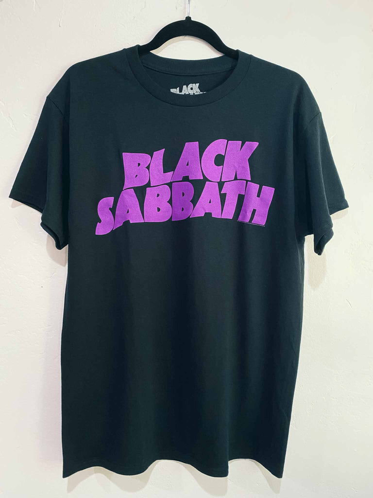 Black Sabbath officially licensed Purple Wavy logo band tee | Band t-shirts | Available at Rock & Roll Jane