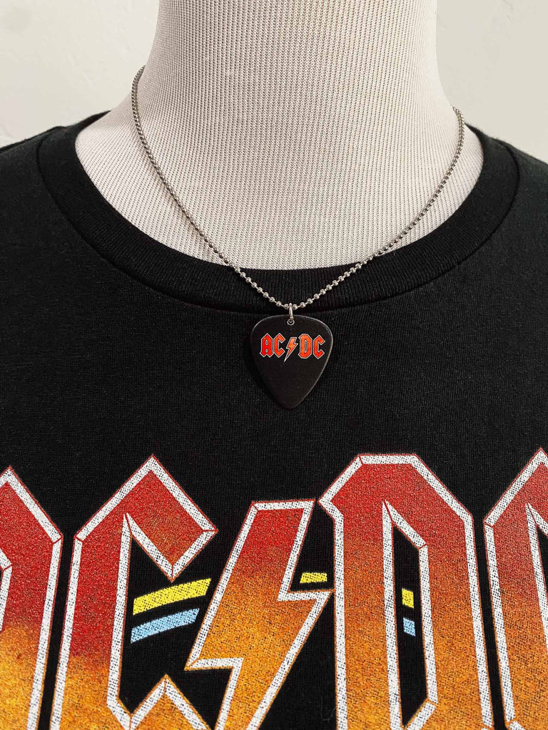 AC/DC guitar pick necklace | band merchandise | Rock & Roll Jane