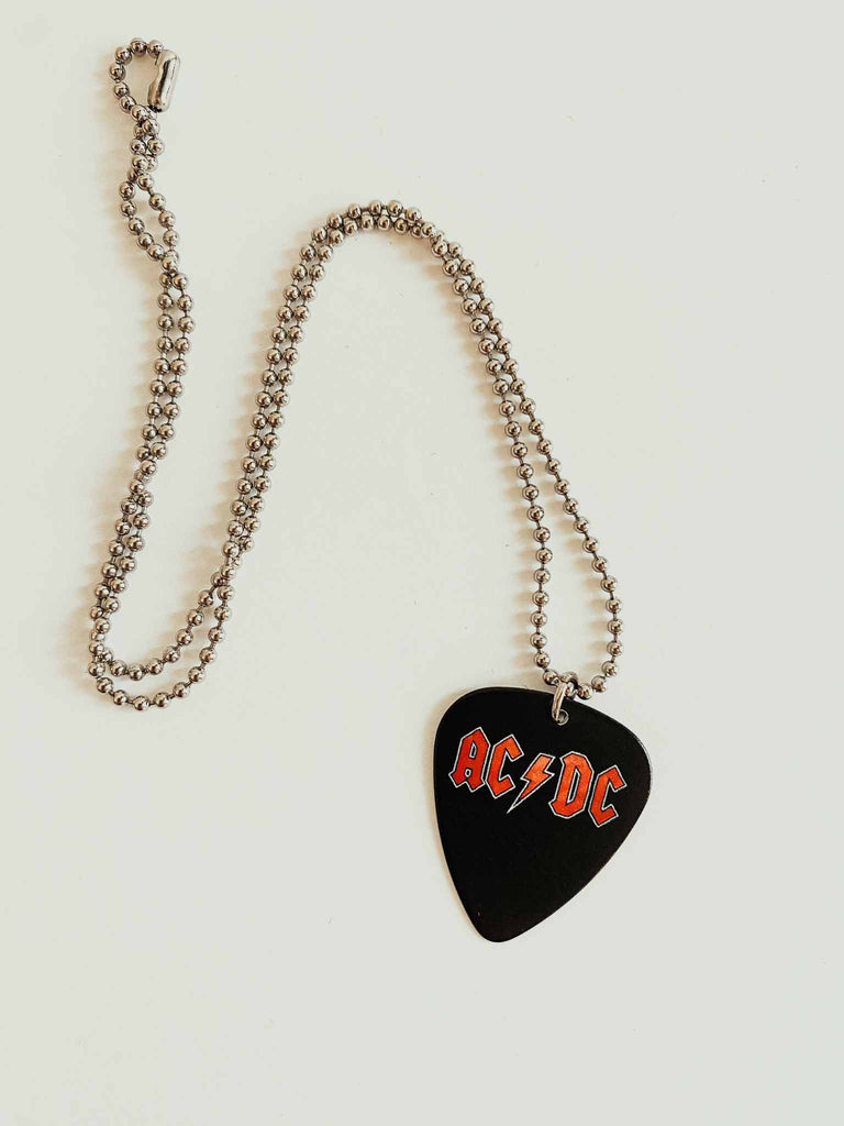 AC/DC guitar pick necklace | band merchandise | Rock & Roll Jane