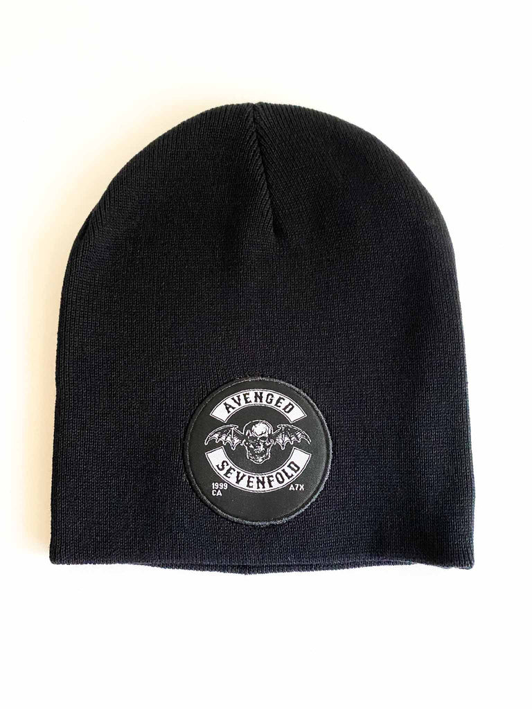 Avenged Sevenfold black beanie | officially licensed band merch | hats and beanies | Rock & Roll Jane