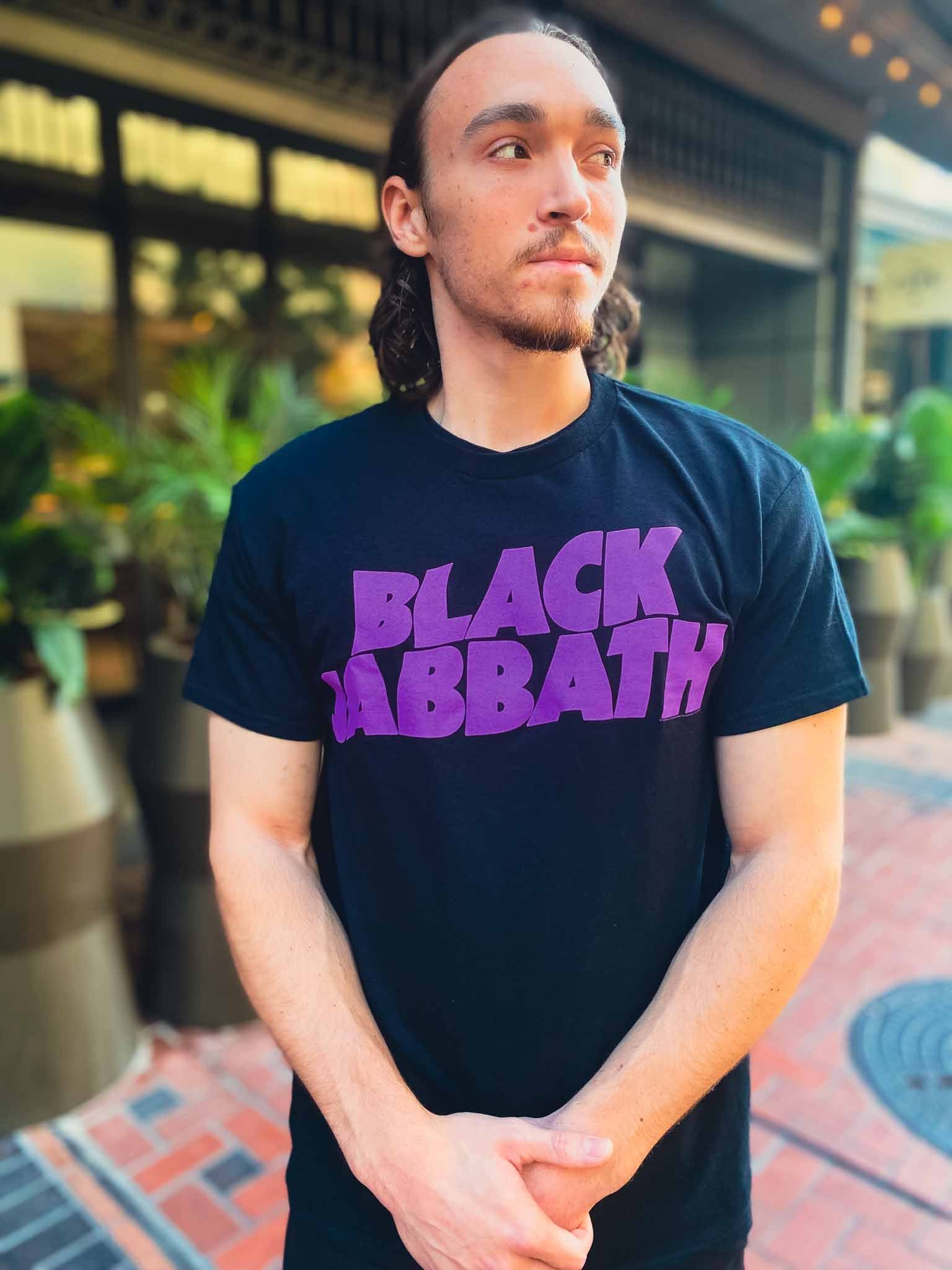 Black Sabbath Purple | Logo Roll T-Shirt Rock & Wavy Jane