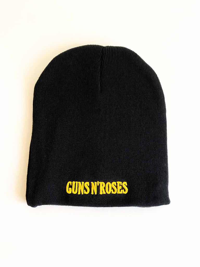 Guns N' Roses Circle logo black beanie | Officially licensed band merch | hats and beanies | Rock & Roll Jane