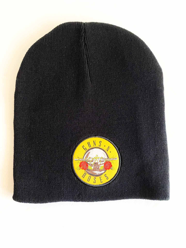 Guns N' Roses Circle logo black beanie | Officially licensed band merch | hats and beanies | Rock & Roll Jane
