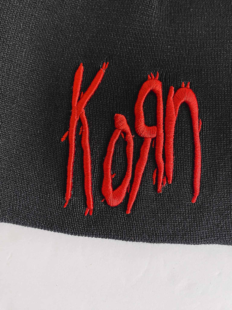 Korn Red logo beanie | hats and accessories | Available at rockandrolljane.com | Band tees and accessories
