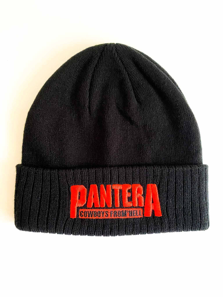 Pantera Cowboys From Hell Black Knit Beanie | Available at rockandrolljane.com | Hats and accessories | Officially licensed band tees and more