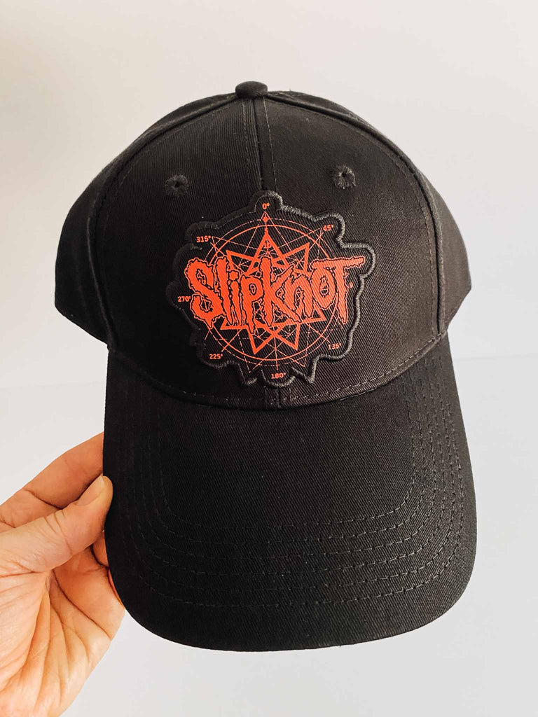 Slipknot red logo baseball cap | Officially licensed merchandise | Available at Rock & Roll Jane