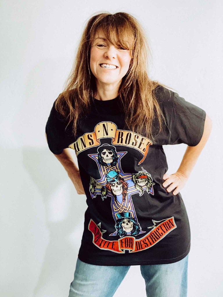 Guns N' Roses Appetite for Destruction 80s Rock Short Sleeve Band T-Shirt | Officially Licensed band tees | Rock and Roll Jane