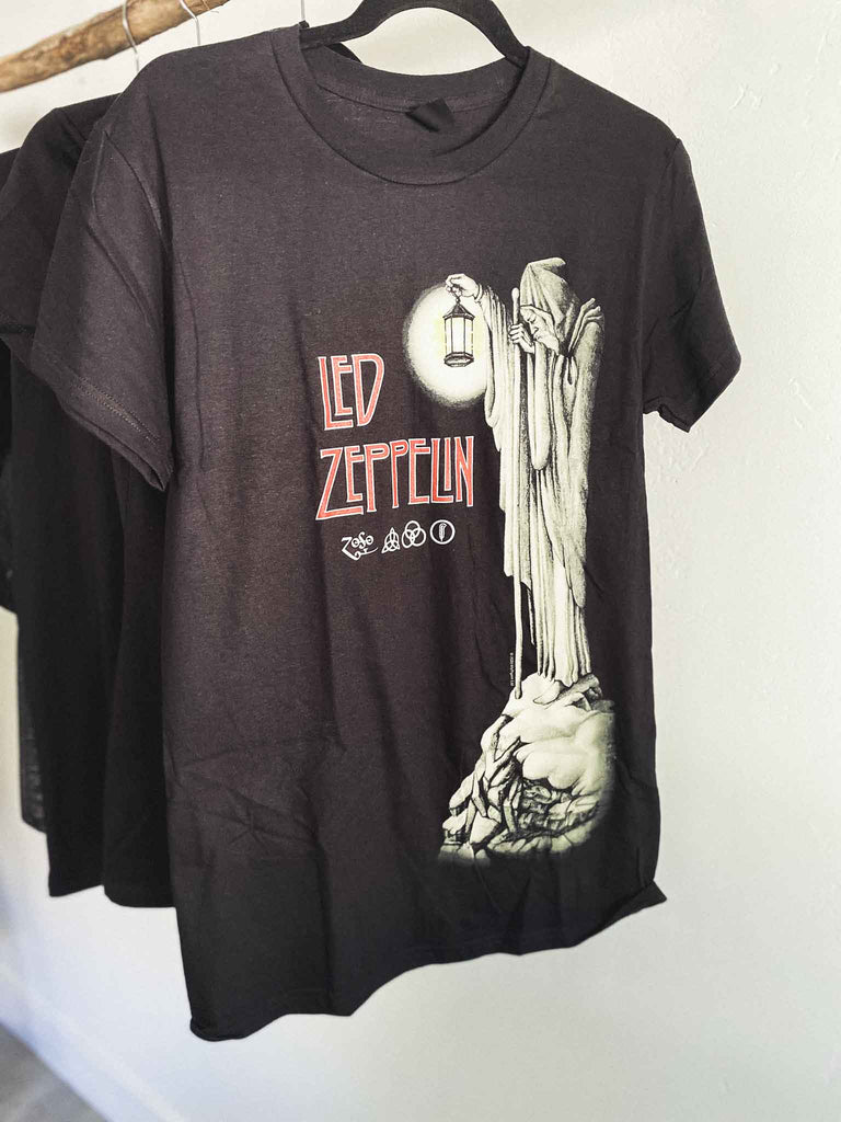 Led Zeppelin Hermit Short Sleeve Black t-shirt | Officially licensed band tee | 70's rock | Rock & Roll Jane