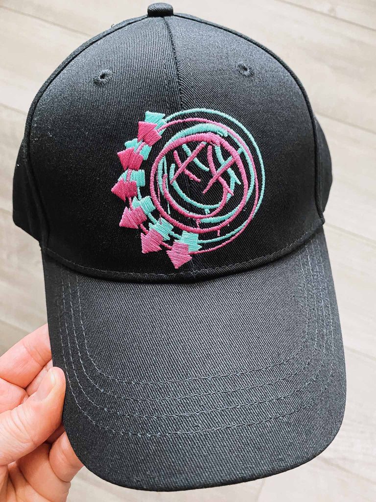 Blink 182 Double Six Arrows offiicially licensed black baseball cap with embroidered logo | official band merch | Rock & Roll Jane