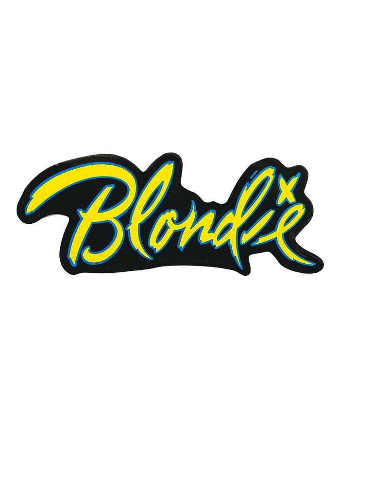 Blondie yellow glossy logo sticker | Officially licensed band merchandise | Rock & Roll Jane
