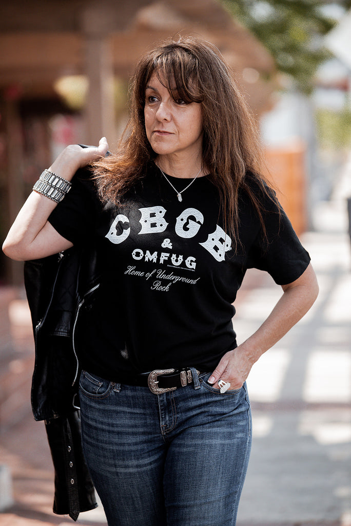 CBGB & OMFUG Graphic black short sleeve t-shirt | Rock & Roll Jane | Officially licensed band tees and more