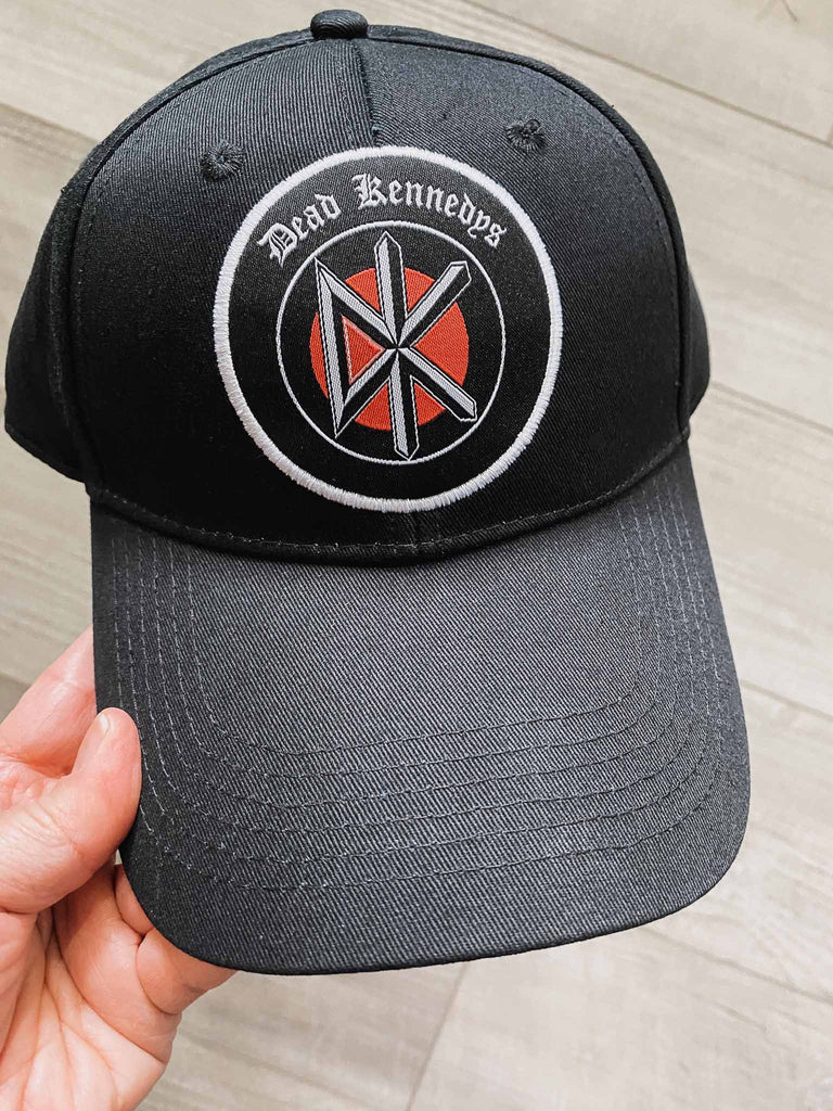 Dead Kennedys officially licensed patch logo baseball cap | high quality black hat with adjustable snap strip | officialy band merch | Rock & Roll Jane