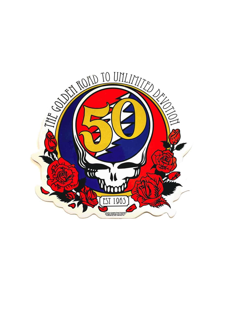 The Grateful Dead 50th Anniversary sticker | Officially licensed band merchandise | Rock & Roll Jane