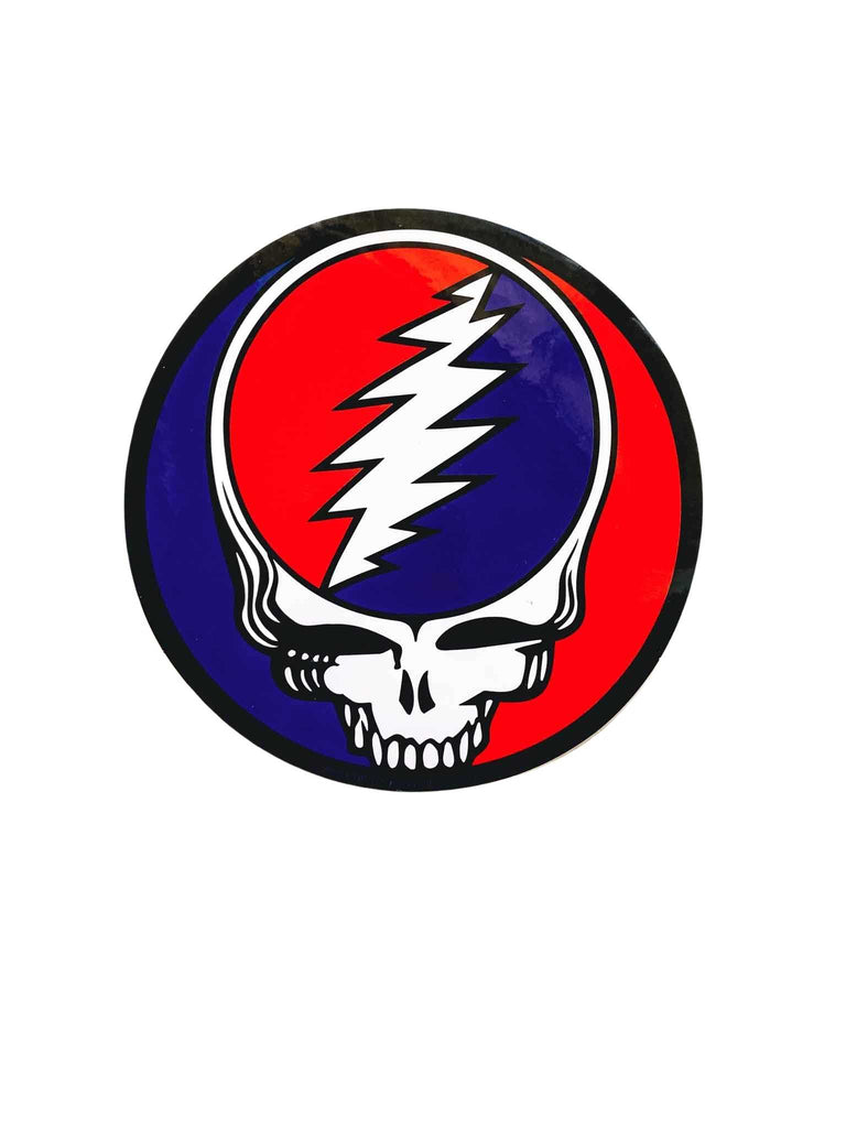 Grateful Dead Steal Your Face glossy sticker 5" diameter | Officially licensed rock and roll merchandise | Rock & Roll Jane