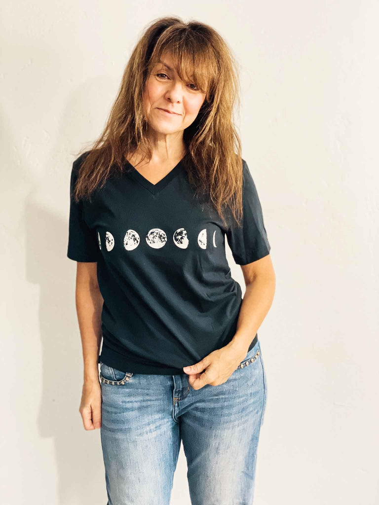 Moon phases black short sleeve t-shirt | Rock & Roll Jane | Officially licensed band tees and more