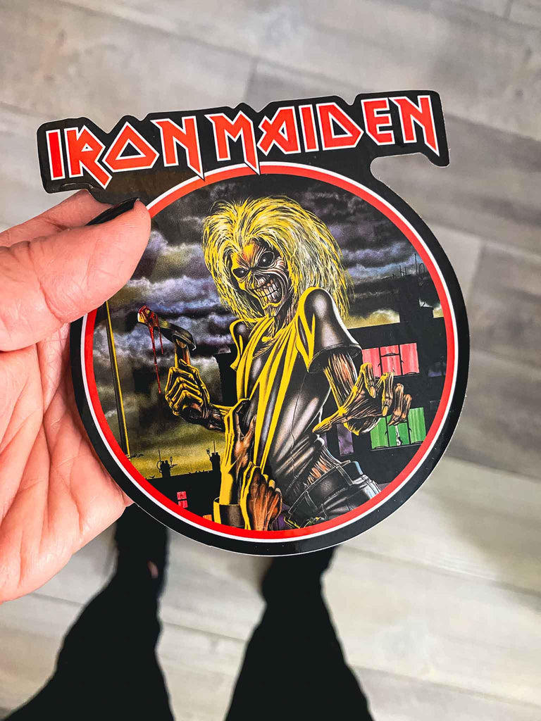 Iron Maiden Eddie glossy sticker | Officially licensed rock and roll merchandise | Rock & Roll Jane