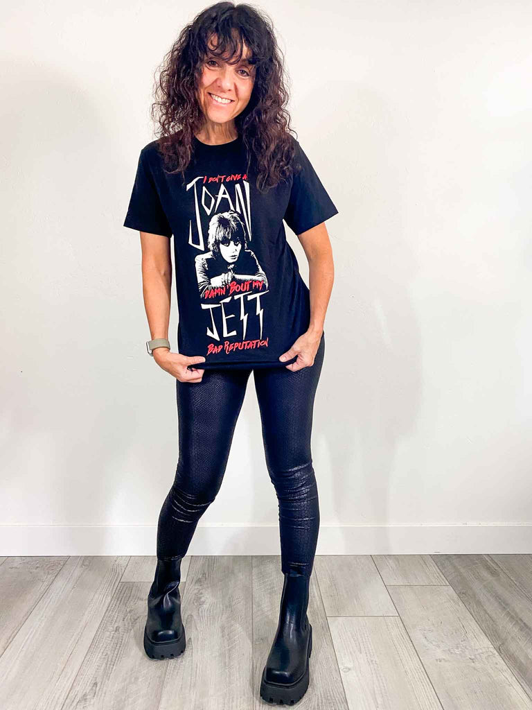 Joan Jett & the Blackhearts Bad Reputation Short Sleeve Black Band T-shirt | Rock and Roll Jane