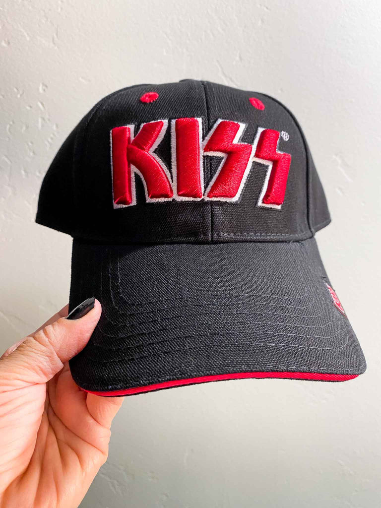KISS red embroidered logo baseball cap | officially licensed band merch | band hat | Rock & Roll Jane