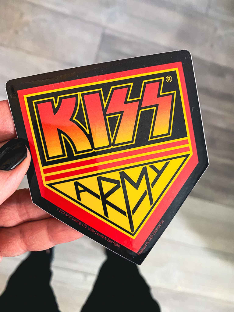 Kiss Army Sticker | Officially licensed rock and roll merchandise | Rock & Roll Jane