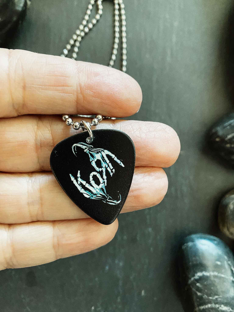 Korn Guitar Pick Necklace | band merch and jewelry | Rock & Roll Jane