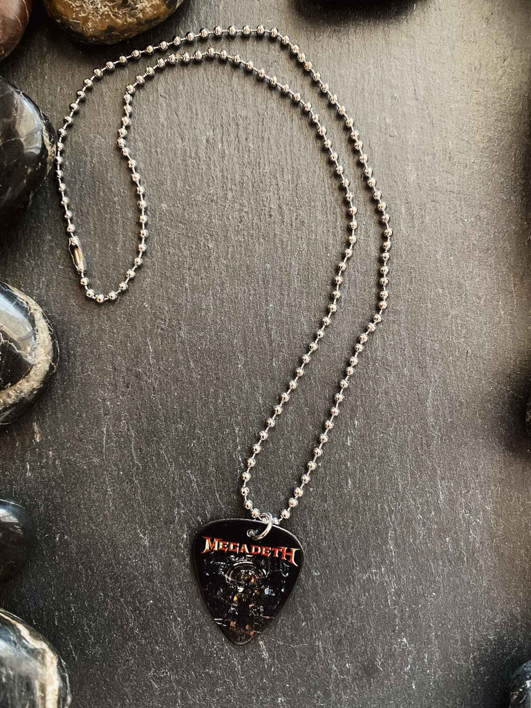 Megadeth Guitar Pick Necklace | Band merch and jewelry | Rock & Roll Jane
