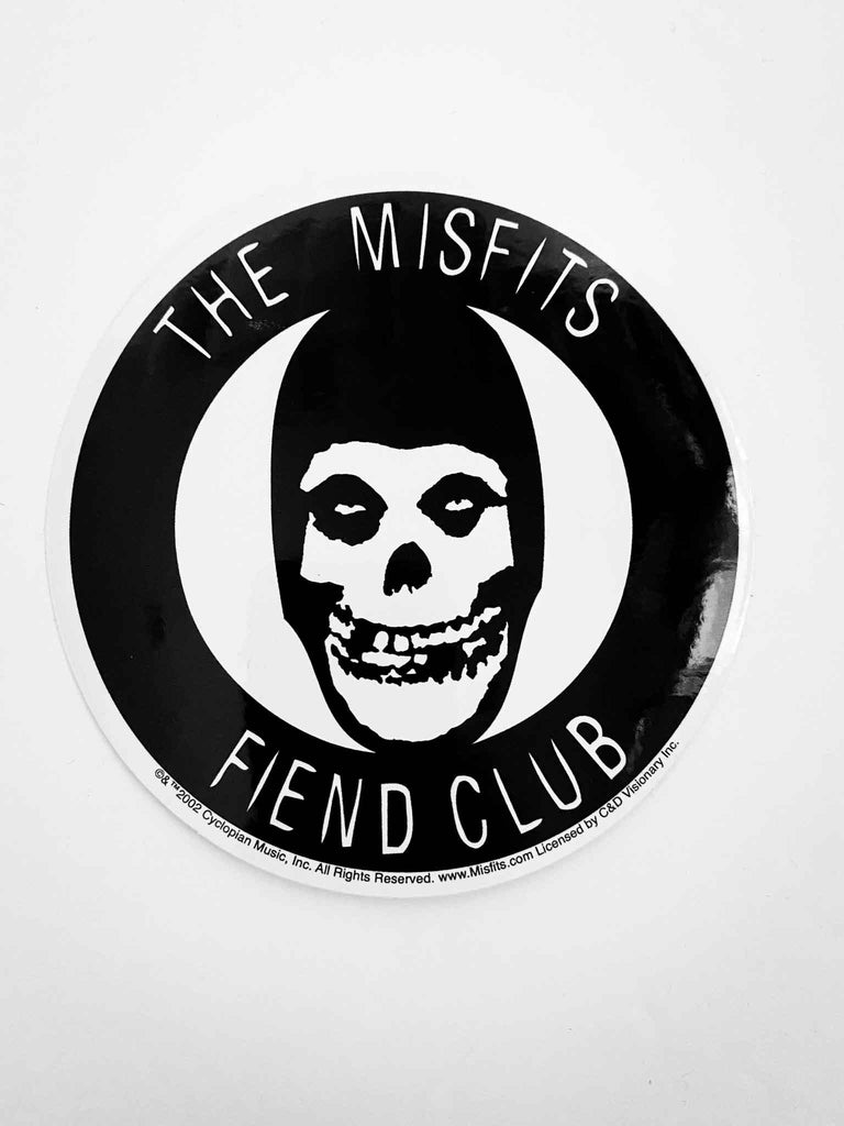 Misfits Fiend Club 4" Round Sticker | Rock & Roll Jane | Officially licensed Merchandise