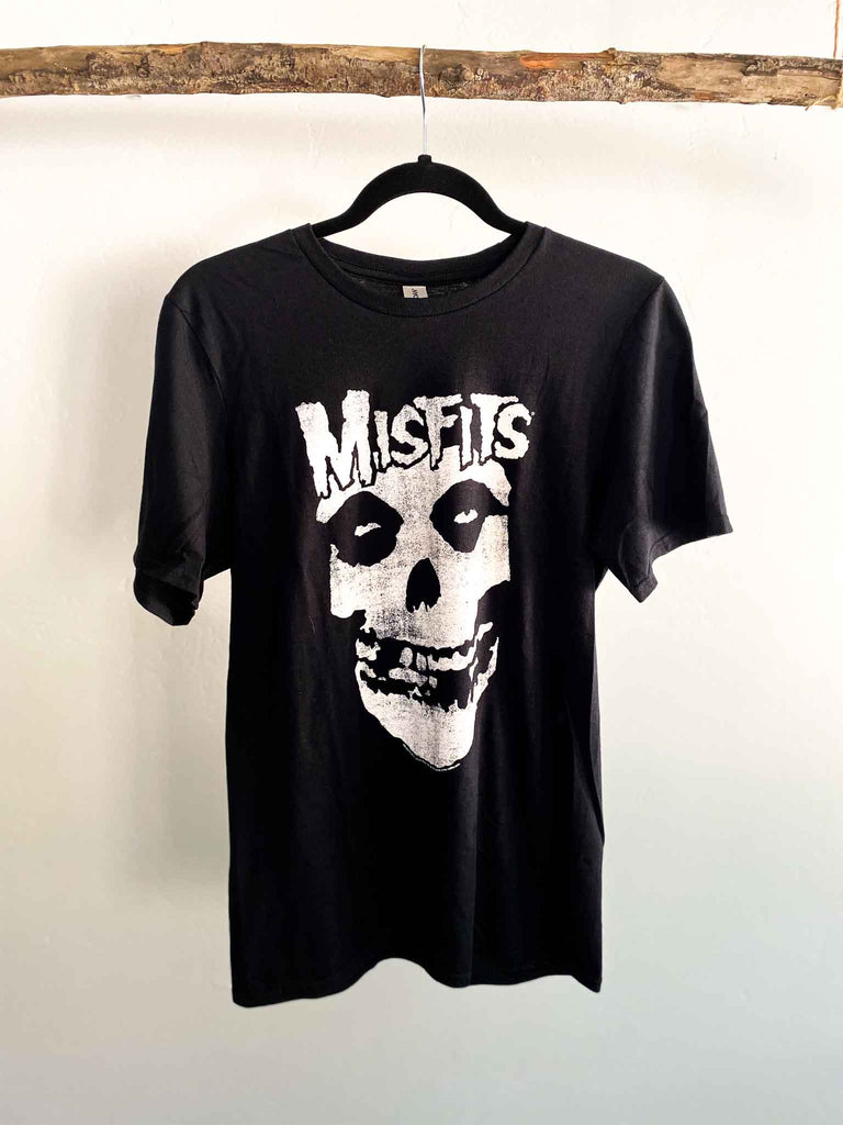 Misfits Fiend Skull Band T-Shirt with Logo | Band tees and graphic tees | Rock & Roll Jane