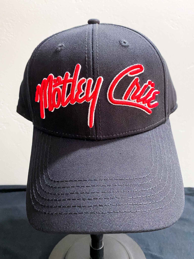 Motley Crue Red embroidered logo baseball cap | officially licensed band merch | Rock & Roll Jane
