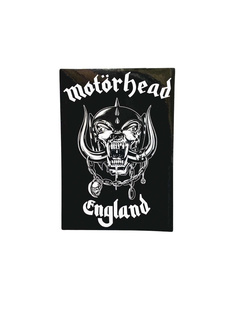 Motorhead black and white glossy England Sticker | Officially licensed rock and roll band merchandise | Rock & Roll Jane