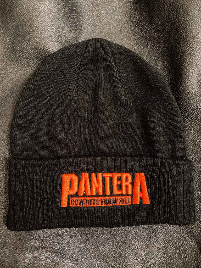 Pantera Cowboys From Hell Black Knit Beanie | Available at rockandrolljane.com | Hats and accessories | Officially licensed band tees and more