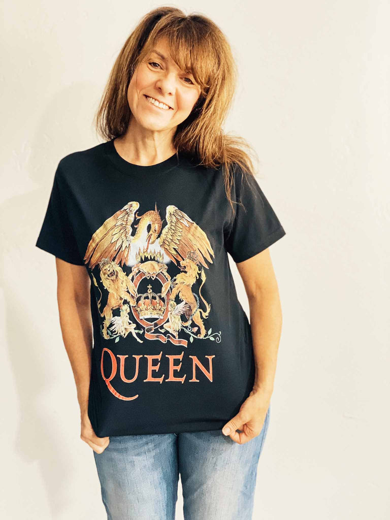 Officially licensed Queen Crest T-Shirt | Band tees | Rock & Roll Jane