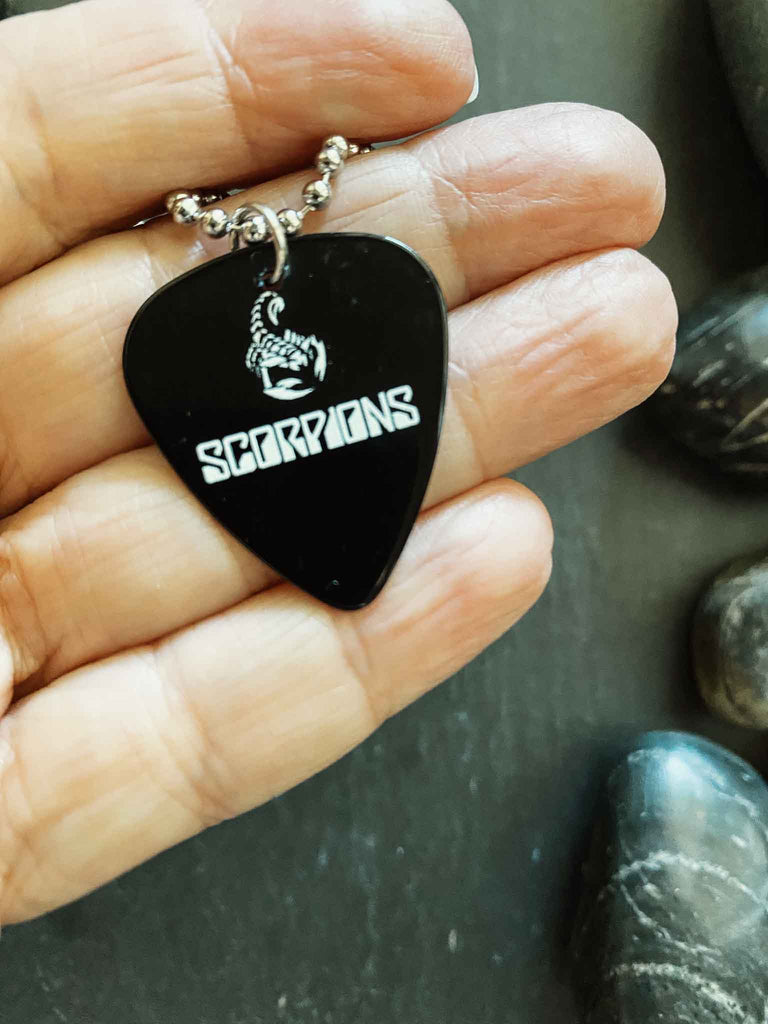 Scorpions Guitar Pick Necklace | Band merchandise | Jewelry | Rock & Roll Jane