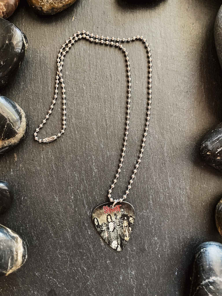 Slipknot guitar pick necklace | band merch and jewelry | Rock & Roll Jane