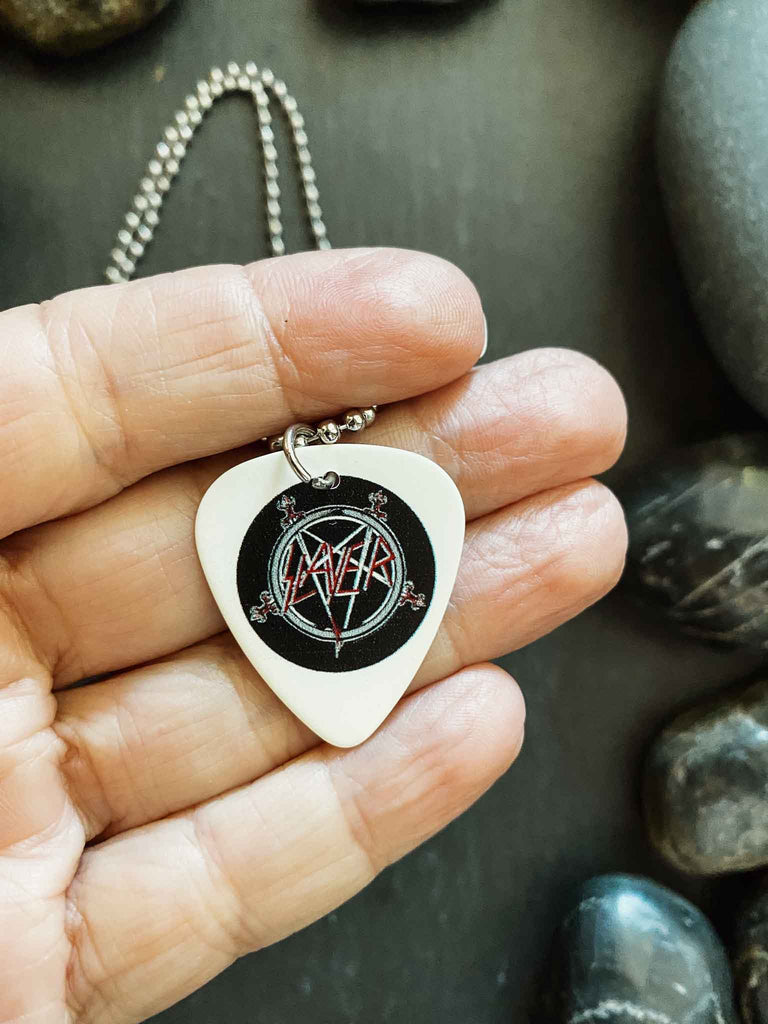 Slayer Guitar Pick Necklace | Band merch | Jewelry | Rock & Roll Jane
