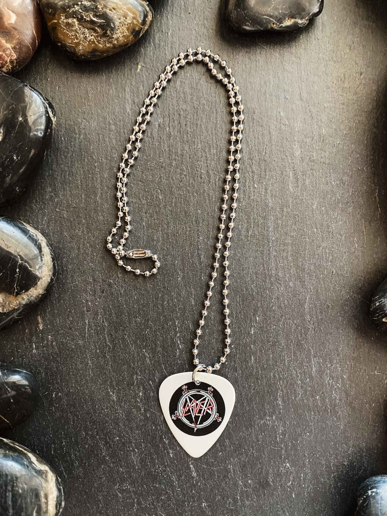 Slayer Guitar Pick Necklace | Band merch | Jewelry | Rock & Roll Jane