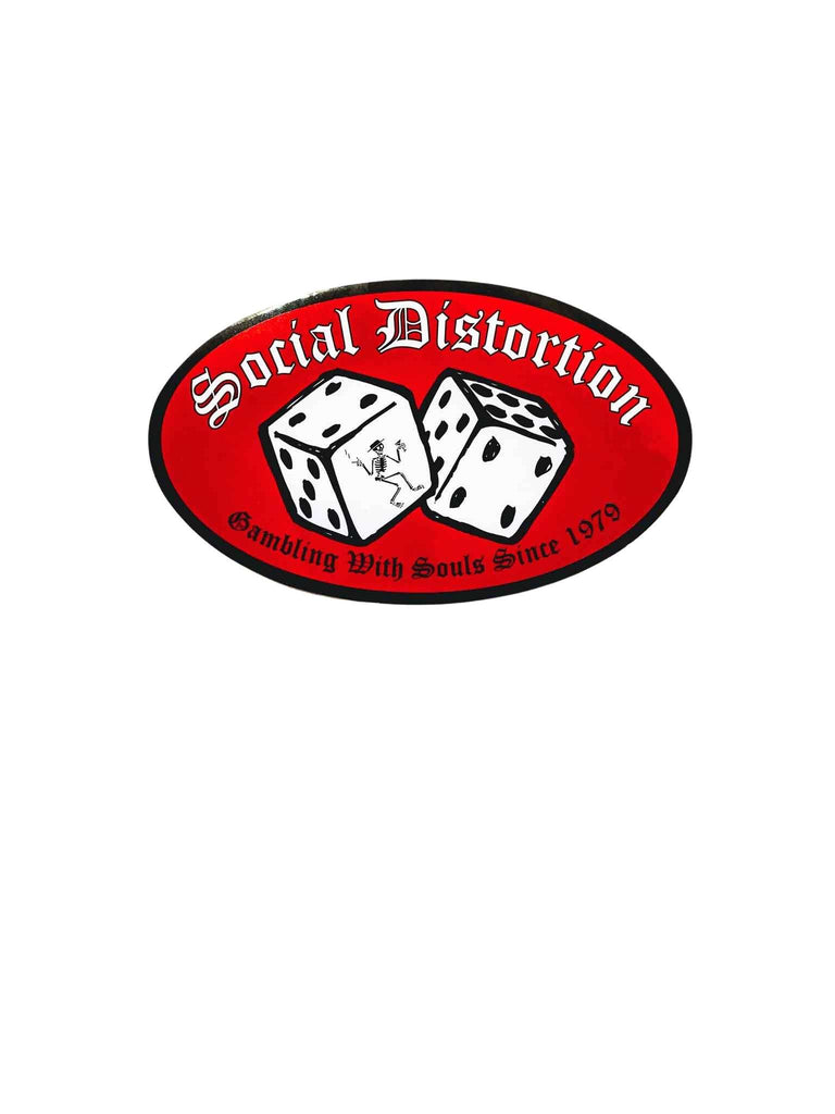 Social Distortion Dice Sticker | Officially licensed rock and roll band merchandise | Rock & Roll Jane