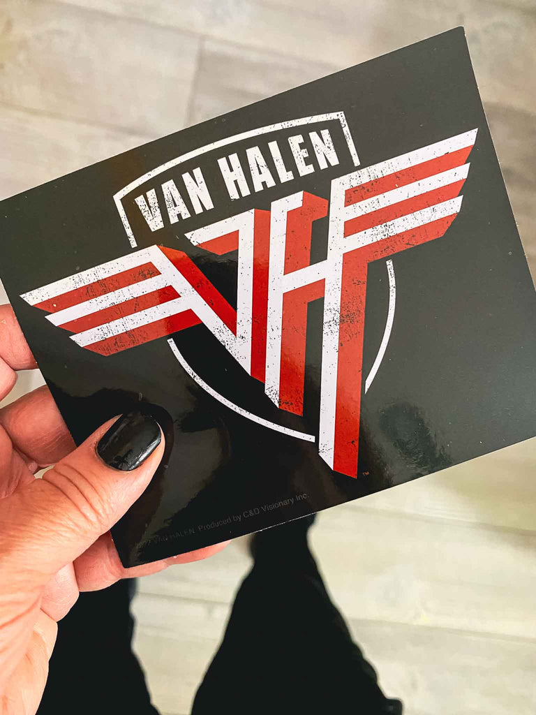 Van Halen Shield Logo Sticker | Officially licensed rock and roll band merchandise | Rock & Roll Jane